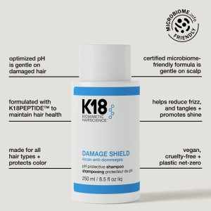 K18 Damage Shield pH Protective Shampoo - apsauginis, subalansuoto pH šampūnas, 250 ml 2