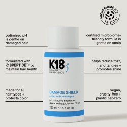 K18 Damage Shield pH Protective Shampoo - apsauginis, subalansuoto pH šampūnas, 250 ml