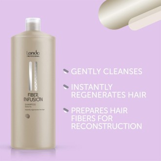 Londa Professional Fiber Infusion Shampoo - atkuriamasis šampūnas su keratinu pažeistiems plaukams 2