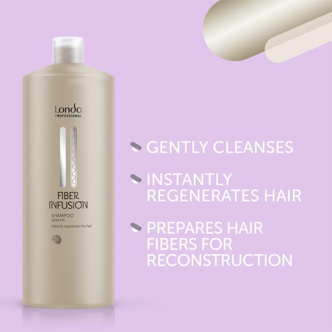 Londa Professional Fiber Infusion Shampoo - atkuriamasis šampūnas su keratinu pažeistiems plaukams