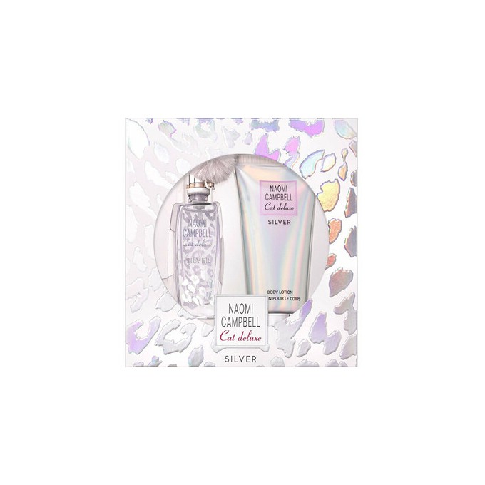 Naomi Campbell Cat Deluxe Silver Gift Set - dovanų rinkinys - EDT 15 ml ir kūno losjonas 15 ml