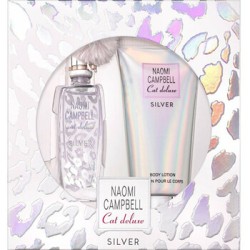 Naomi Campbell Cat Deluxe Silver Gift Set - dovanų rinkinys - EDT 15 ml ir kūno losjonas 15 ml