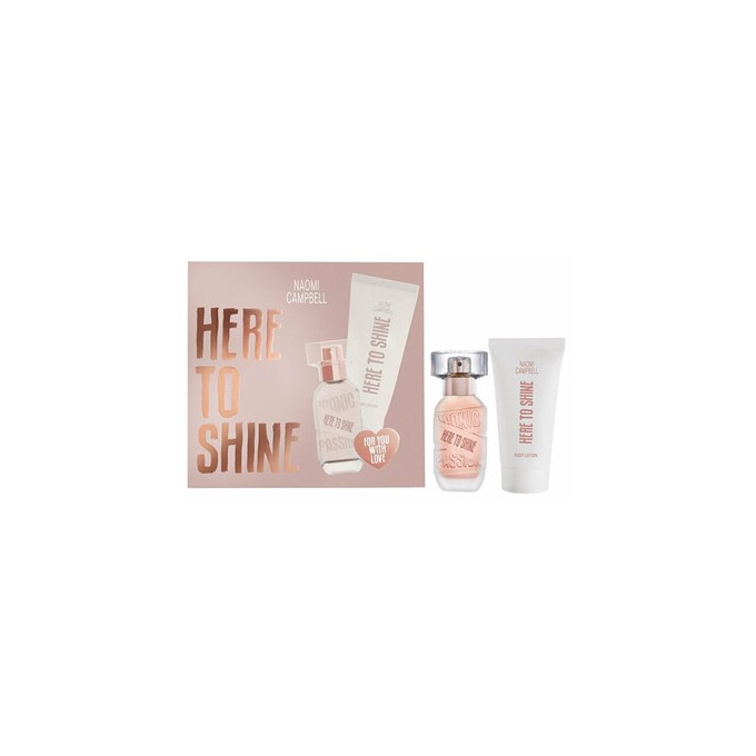 Naomi Campbell Here To Shine Gift Set - dovanų rinkinys - EDT 15 ml ir kūno losjonas 50 ml