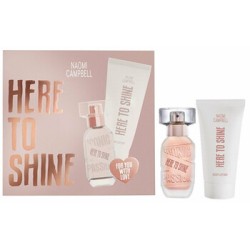 Naomi Campbell Here To Shine Gift Set - dovanų rinkinys - EDT 15 ml ir kūno losjonas 50 ml