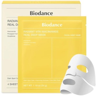 Biodance Radiant Vita Niacinamide Real Deep Mask - Pleťová maska ( 4 ks )