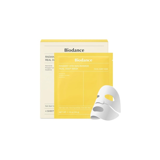 Biodance Radiant Vita Niacinamide Real Deep Mask - Pleťová maska ( 4 ks )