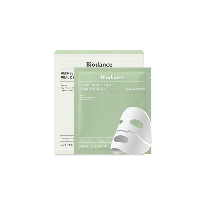 Biodance Refreshing Sea Kelp Real Deep Mask - Zklidňující pleťová maska ( 4 ks )