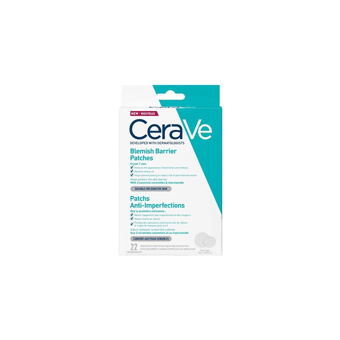 CeraVe Blemish Barrier Patches ( 22 ks ) - Hydrokoloidní náplasti na nedokonalosti pleti