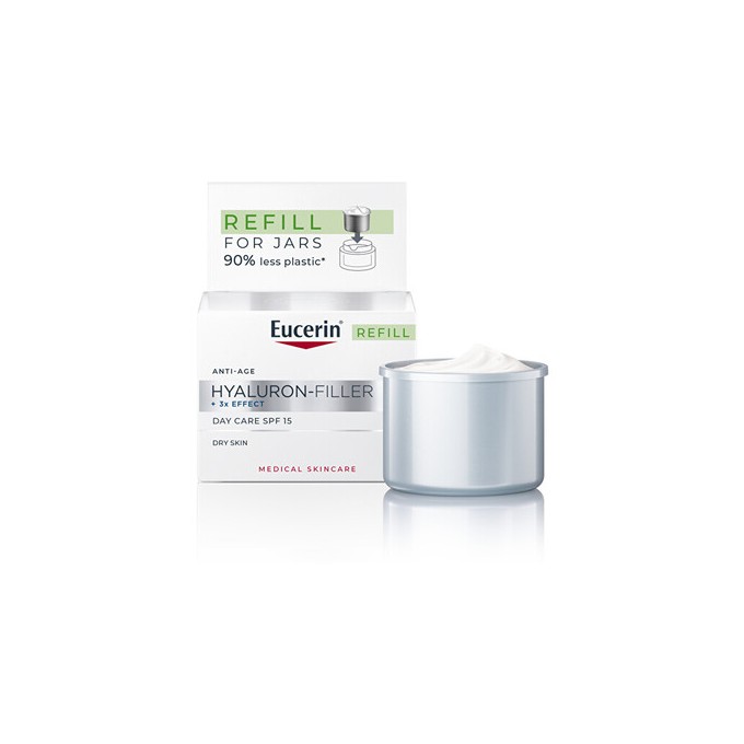 Eucerin Hyaluron-Filler+3x Effect Day Care Refill SPF 15 - Náhradní náplň pro krém pro zralou pleť 50ml