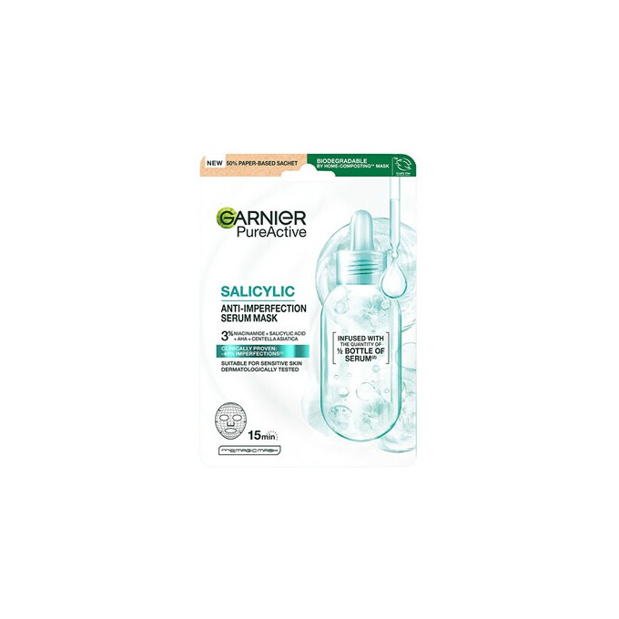 GARNIER Salicylic Serum Mask - Maska proti nedokonalostem pleti 1.0ks