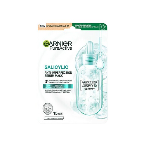 GARNIER Salicylic Serum Mask - Maska proti nedokonalostem pleti 1.0ks