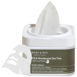 MARY & MAY Cica Houttuynia Tea Tree Calming Mask ( 30 ks ) - Zklidňující pleťová maska