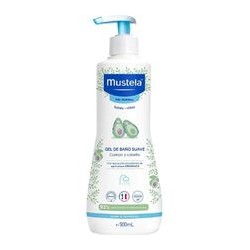 Mustela Bébé Gentle Bath Gel - kūno ir plaukų plovimo gelis vaikams, 500 ml