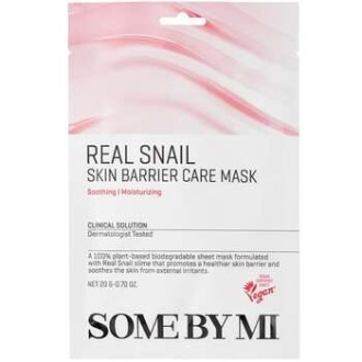 Some By Mi Real Snail Skin Barrier Care Mask - Posilující plátýnková maska pro regeneraci a obnovu pleti 20.0g
