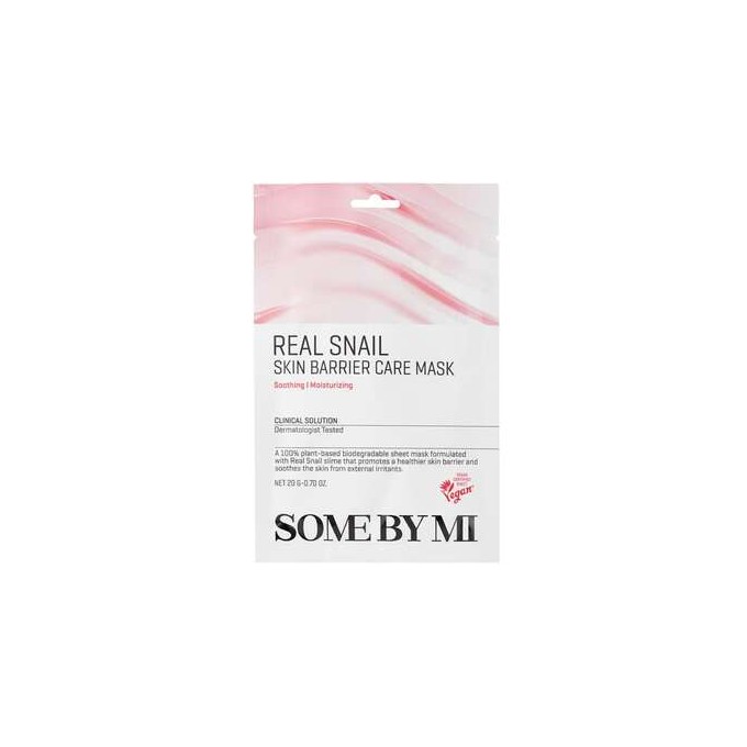 Some By Mi Real Snail Skin Barrier Care Mask - Posilující plátýnková maska pro regeneraci a obnovu pleti 20.0g