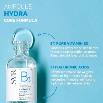 SVR Laboratoire Ampoule [B3] Hydra Repairing Concentrate - koncentruota atnaujinanti priežiūra su 2