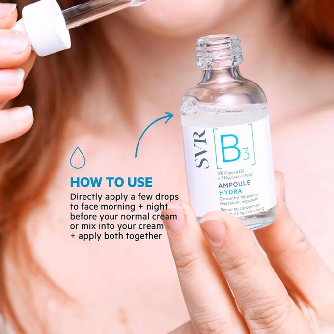 SVR Laboratoire Ampoule [B3] Hydra Repairing Concentrate - koncentruota atnaujinanti priežiūra su