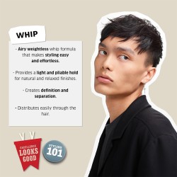 American Crew Whip Light Hold Natural Shine - plaukų kremas su lengva fiksacija, 85 ml