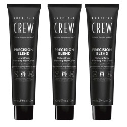 American Crew PRECISION BLEND Natural Gray Coverage - Toning hair mousse for gray hair 3 x 40 ml
