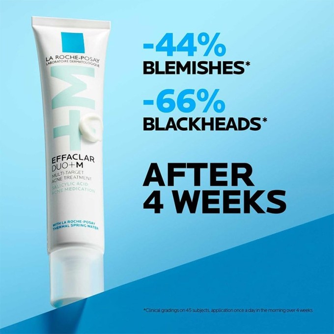 La Roche-Posay Effaclar Duo+M Anti-Imperfections Triple Corrective Care - kremas-gelis riebiai, į