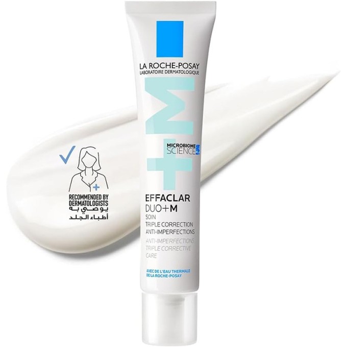 La Roche-Posay Effaclar Duo+M Anti-Imperfections Triple Corrective Care - kremas-gelis riebiai, į