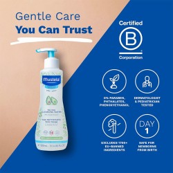 Mustela Bébé Cleansing Water No-Rinse - micelinis vanduo veidui ir kūnui vaikams, 500 ml