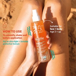 SVR Laboratoire Sun Secure Sun Protection Water SPF 50+ - gaivinantis dviejų fazių įdegio