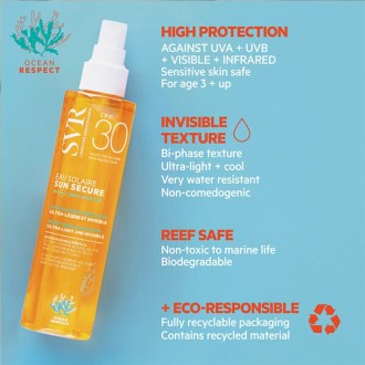 SVR Laboratoire Sun Secure Moisturising Sun Water SPF 30 - Two-phase protective care for face and 2