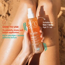 SVR Laboratoire Sun Secure Moisturising Sun Water SPF 30 - Two-phase protective care for face and