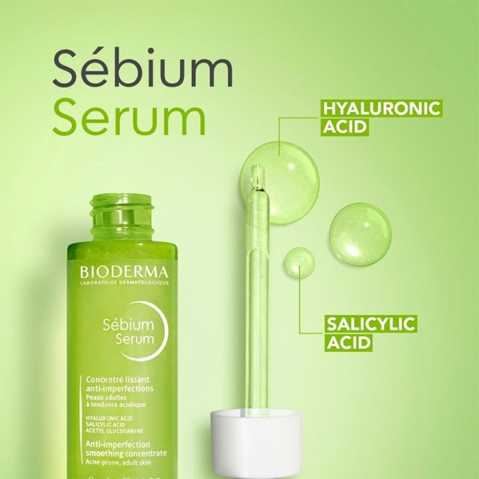 Bioderma Sebium Serum - koncentruotas serumas riebiai, į aknę linkusiai odai, 30 ml
