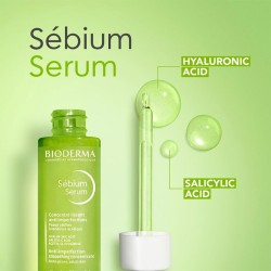 Bioderma Sebium Serum - koncentruotas serumas riebiai, į aknę linkusiai odai, 30 ml