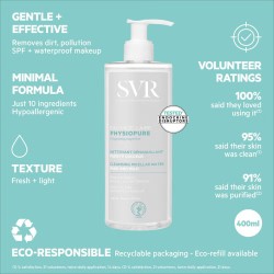 SVR Laboratoire Physiopure Cleansing Micellar Water - Valomasis micelinis vanduo jautriai odai 400
