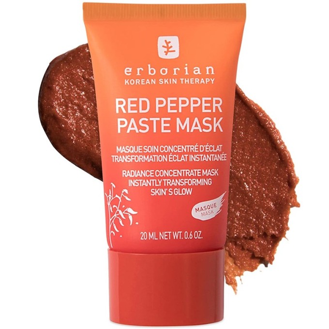 Erborian Red Pepper Paste Mask Radiance Concentrate Mask - intensyvi atkuriamoji veido kaukė, 20 ml