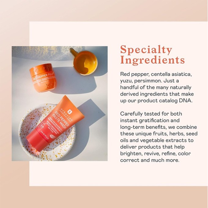 Erborian Red Pepper Paste Mask Radiance Concentrate Mask - intensyvi atkuriamoji veido kaukė, 20 ml