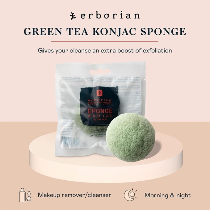 Erborian Green Tea Gentle Exfoliating Sponge - Jemná exfoliační houbička