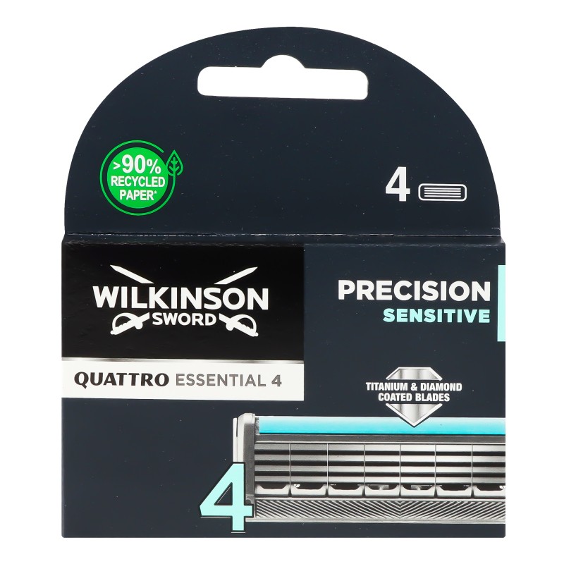Wilkinson Sword Quattro Titanium Sensitive (4 pcs) - Spare heads
