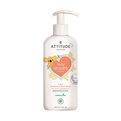 Attitude Dětské tělové mýdlo a šampon (2 v 1) Baby Leaves s vůní hruškové šťávy 473 ml