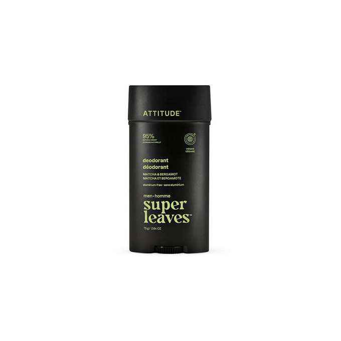 Attitude Super Leaves Matcha & Bergamot Deodorant - Přírodní pánský deodorant 75.0g