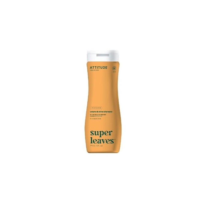 Attitude Super Leaves Volume & Shine Shampoo - natūralus šampūnas blizgesiui ir apimčiai, 473 ml