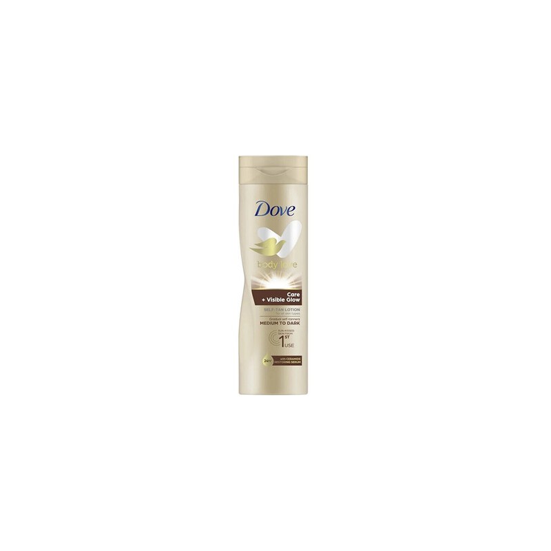 Dove Medium to Dark Body Love Lotion - Samoopalovací mléko 250ml