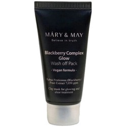 MARY & MAY Blackberry Complex Glow Wash Off Pack - Pleťová maska 30.0g