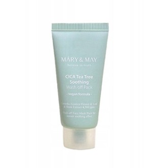 MARY & MAY Cica Tea Tree Soothing Wash Off Pack - Pleťová maska 30.0g