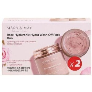 MARY & MAY Rose Hyaluronic Hydra Wash Off Pack Duo - Sada masek