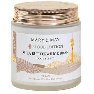 MARY & MAY Shea Butter & Rice Bran Body Cream - kūno kremas, 250 ml