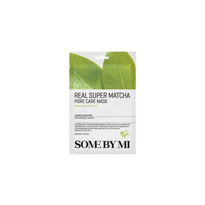 Some By Mi Real Super Matcha Pore Care Mask - Pleťová maska na rozšířené póry 20.0g