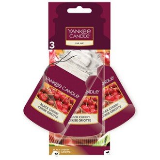 Yankee Candle Black Cherry Car Jar ( zralé třešně ) - Papírová visačka do auta 3 ks