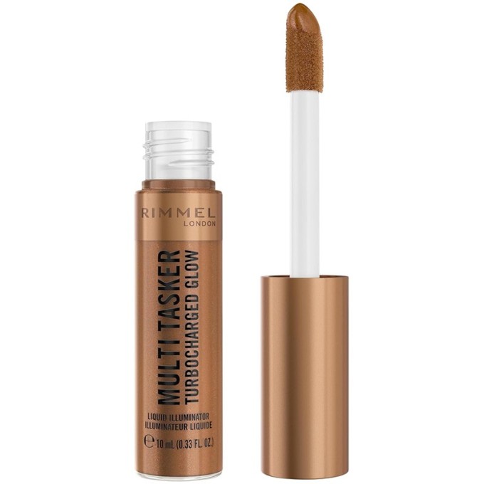 Rimmel Multi-Tasker Turbocharged Glow Liquid Illuminator - skysti skaistalai, 10 ml - 009 Bougie