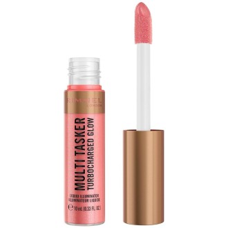 Rimmel Multi-Tasker Turbocharged Glow Liquid Illuminator - skysti skaistalai, 10 ml - 002 Rosy Rebel
