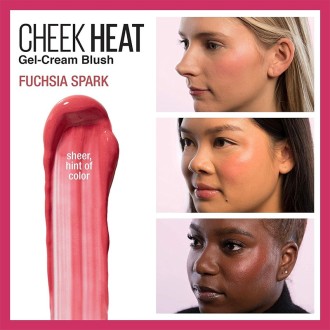 Maybelline Cheek Heat Sheer Gel-Cream Blush 8 ml 25 Fuchsia Spark 2