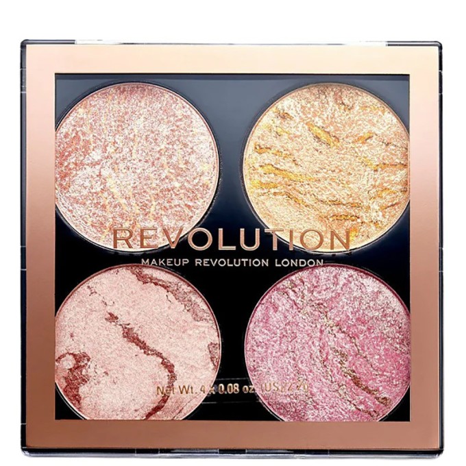 Makeup Revolution Cheek Kit Palette - Palette of brighteners and bronzers 8 g Fresh Perspective